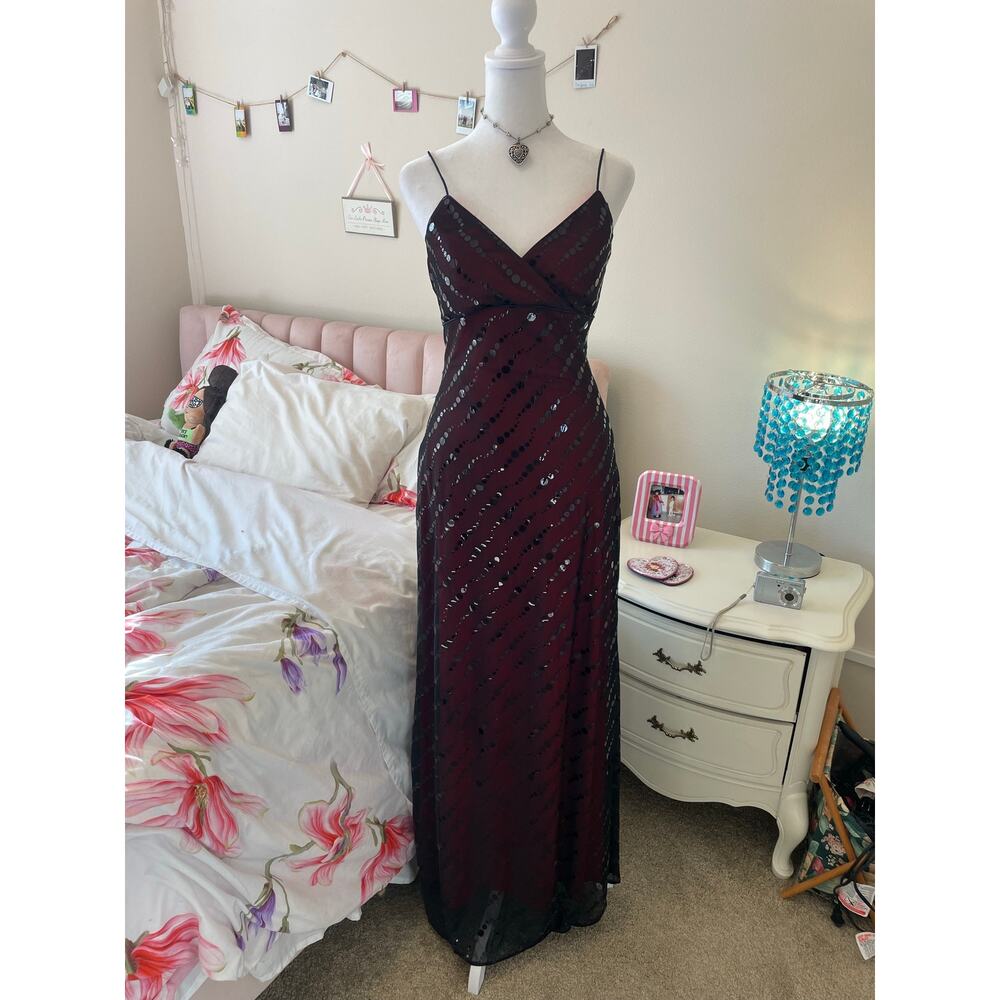 red and black clique vintage formal dress
